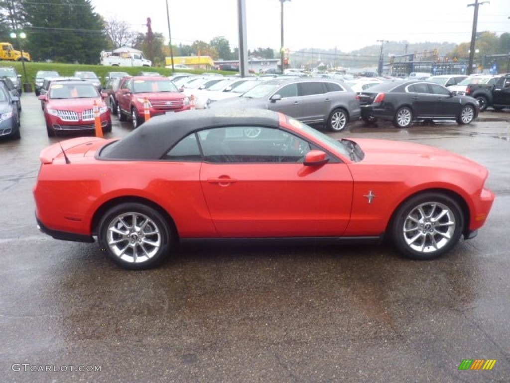 2011 Mustang V6 Premium Convertible - Race Red / Charcoal Black photo #5