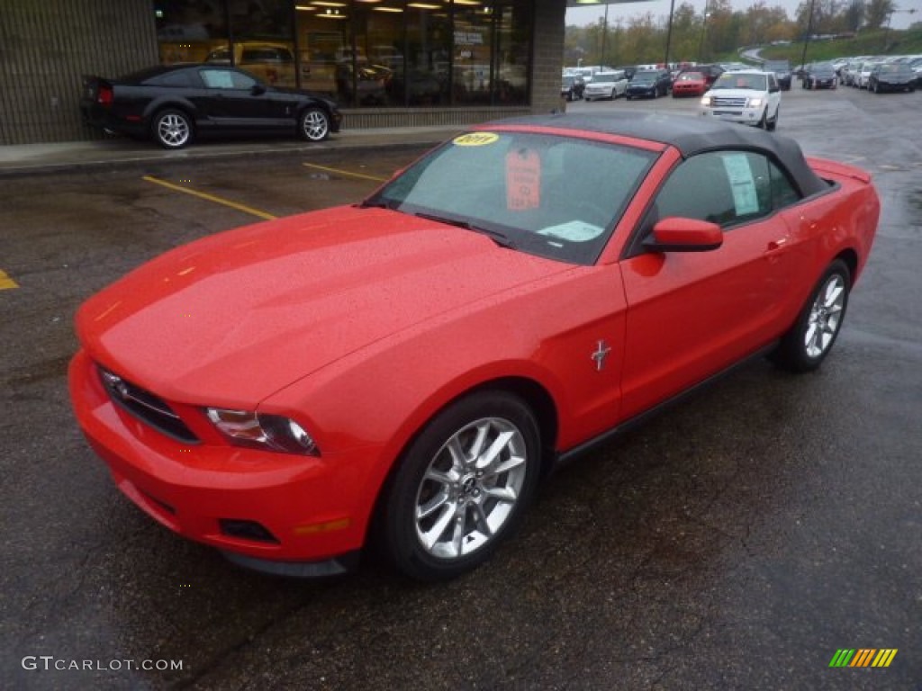 2011 Mustang V6 Premium Convertible - Race Red / Charcoal Black photo #8