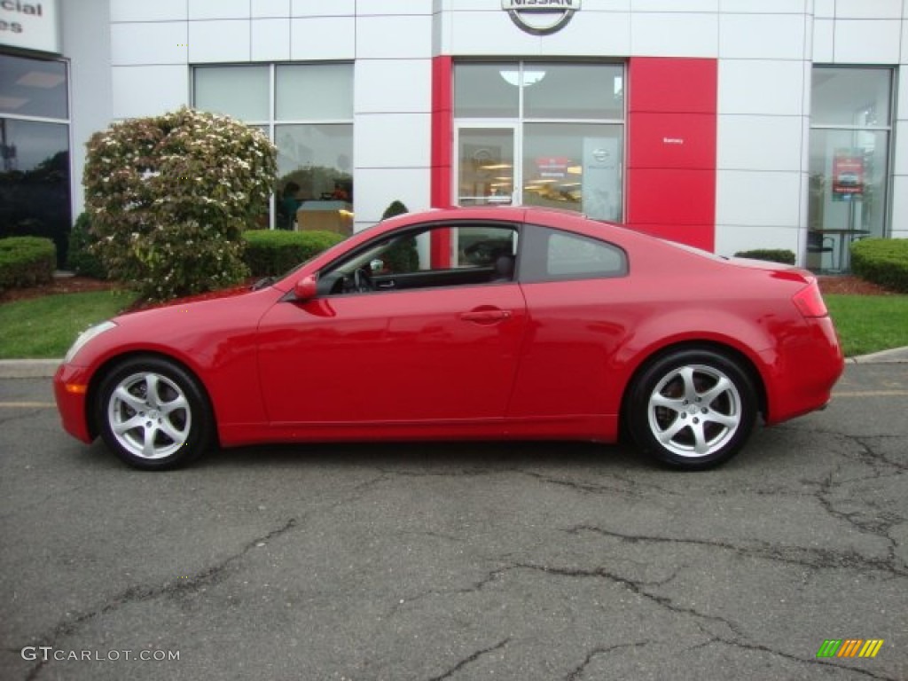 2005 G 35 Coupe - Laser Red / Graphite photo #3