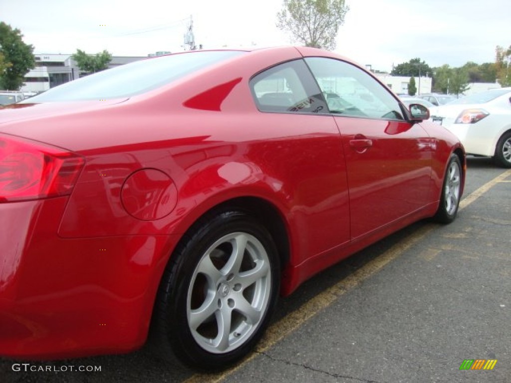 2005 G 35 Coupe - Laser Red / Graphite photo #8