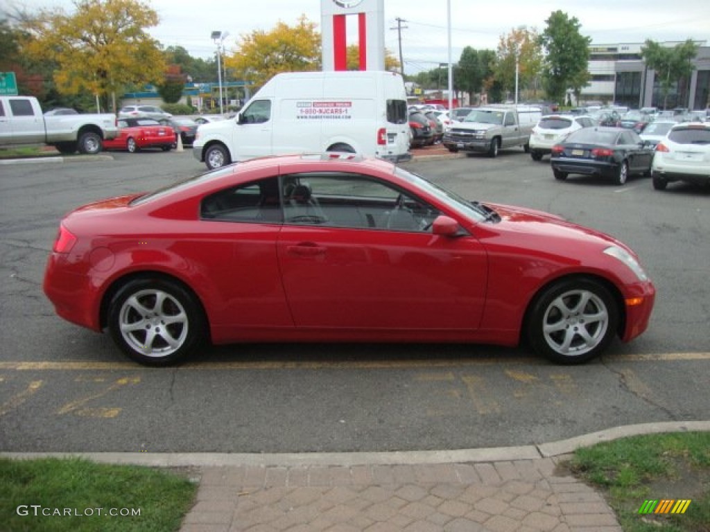2005 G 35 Coupe - Laser Red / Graphite photo #9