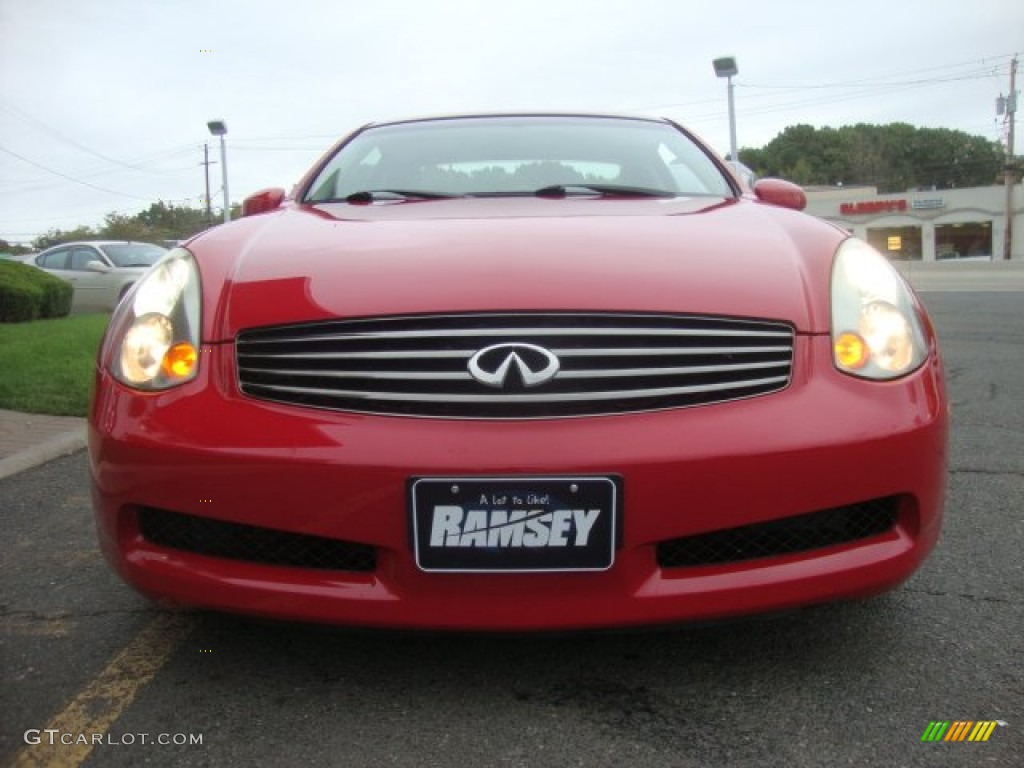 2005 G 35 Coupe - Laser Red / Graphite photo #11