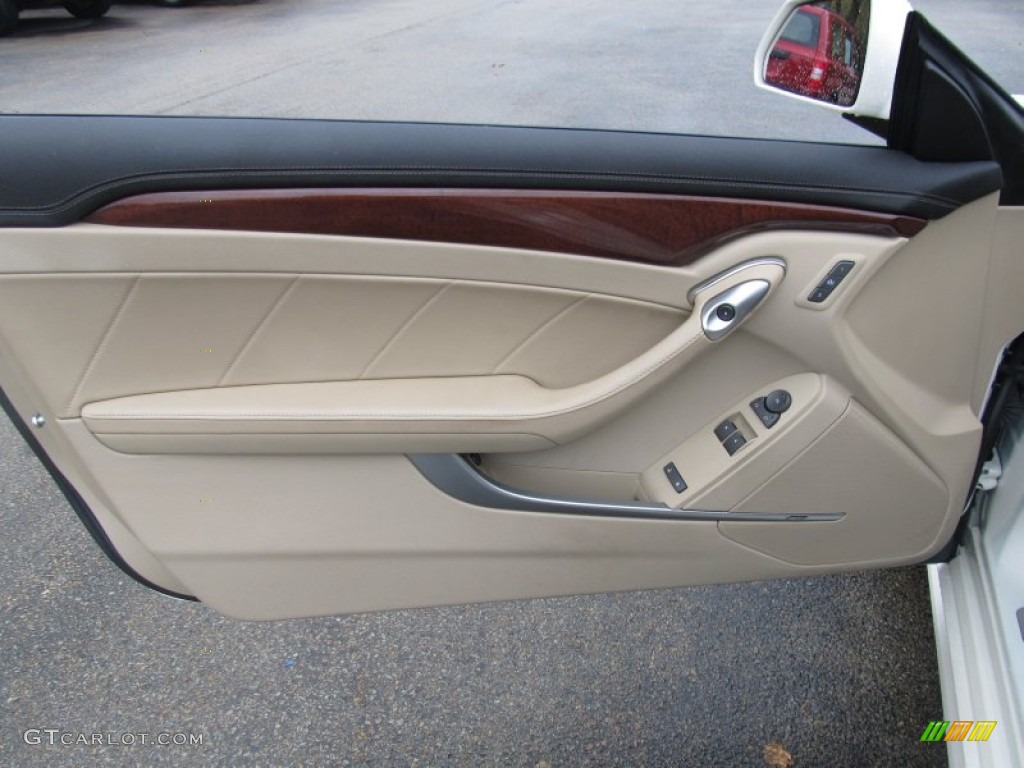 2011 Cadillac CTS 4 AWD Coupe Cashmere/Cocoa Door Panel Photo #55208891