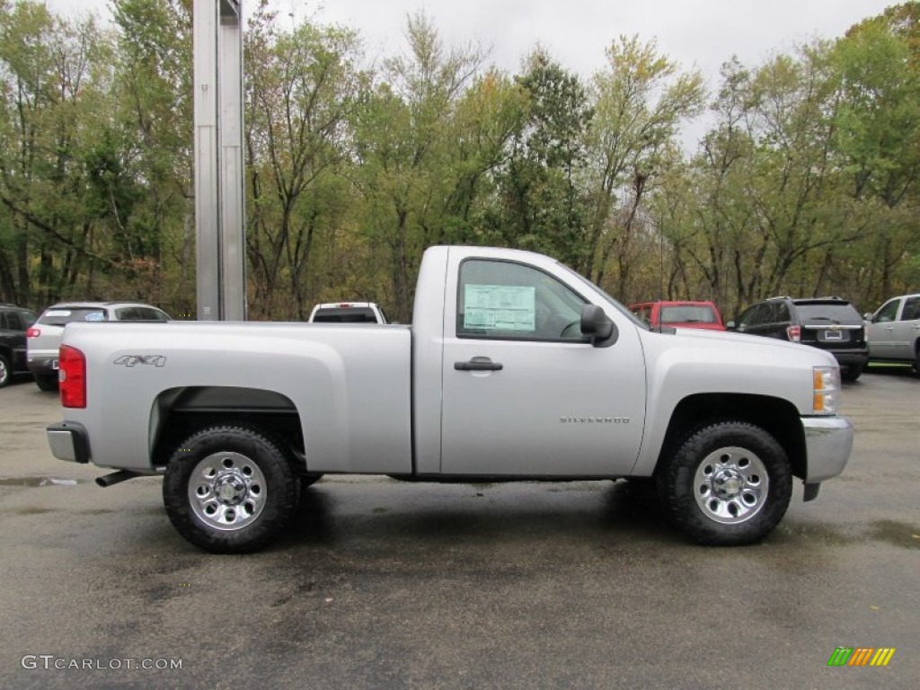 2012 Silverado 1500 Work Truck Regular Cab 4x4 - Silver Ice Metallic / Dark Titanium photo #4