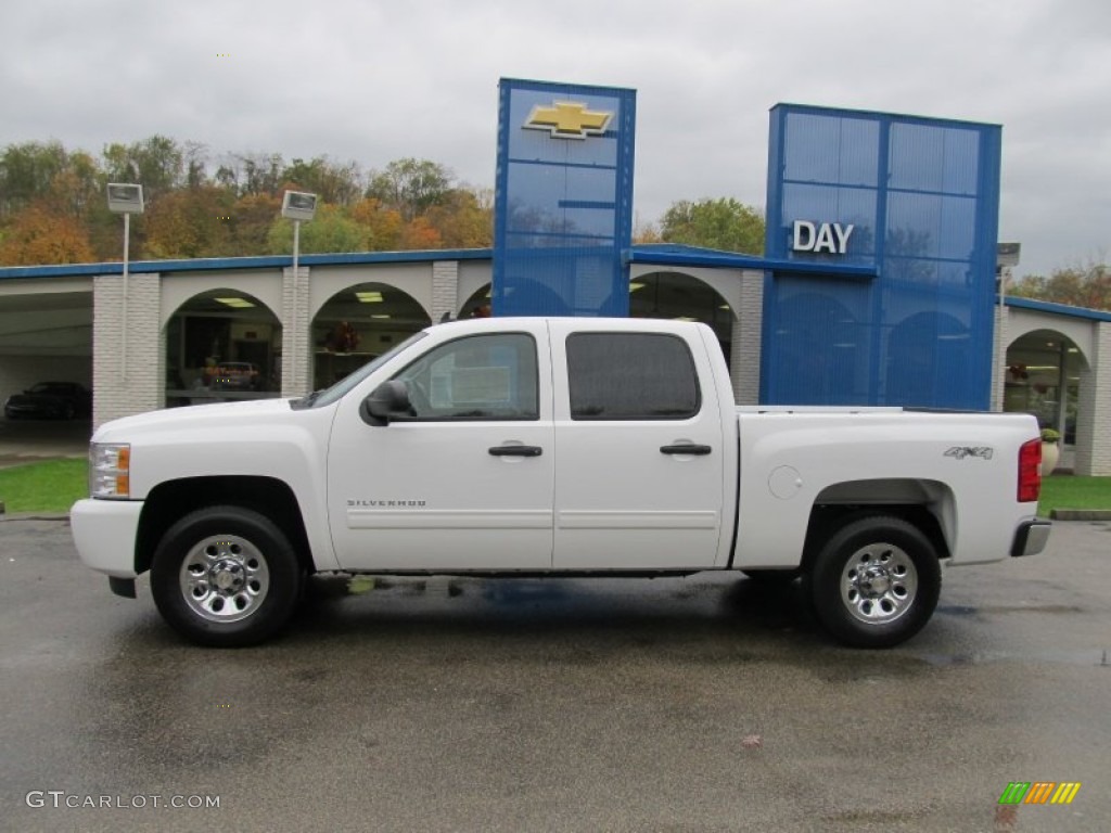 2011 Silverado 1500 LS Crew Cab 4x4 - Summit White / Dark Titanium photo #2