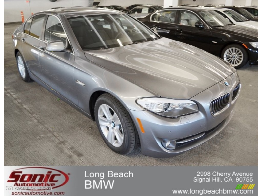 2012 5 Series 528i Sedan - Space Gray Metallic / Black photo #1