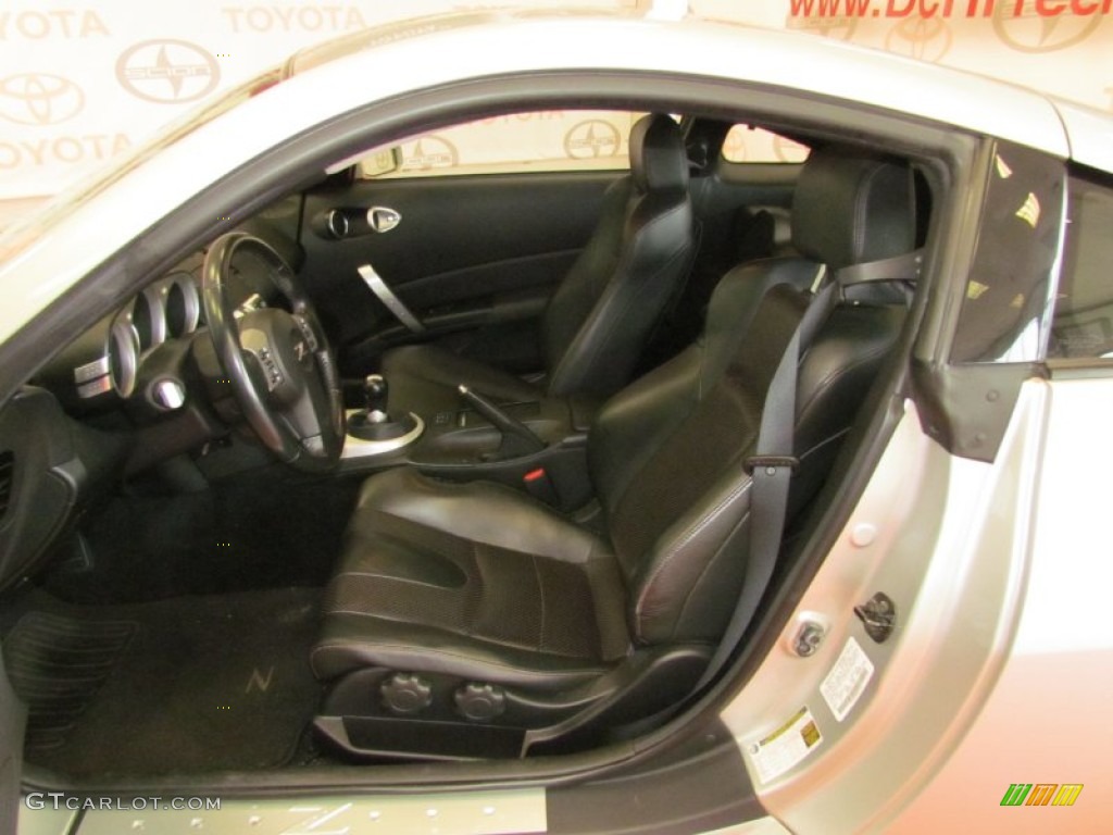 Charcoal Leather Interior 2006 Nissan 350Z Touring Coupe Photo #55212084