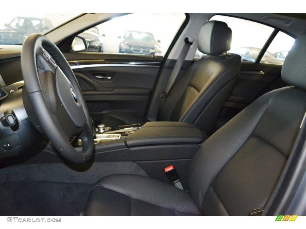 Black Interior 2012 BMW 5 Series 528i Sedan Photo #55212092