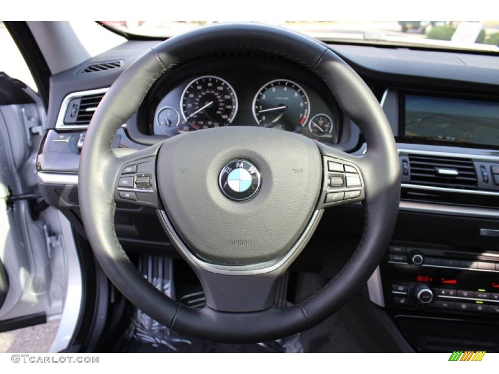 2011 BMW 5 Series 535i xDrive Gran Turismo Black Steering Wheel Photo #55213435