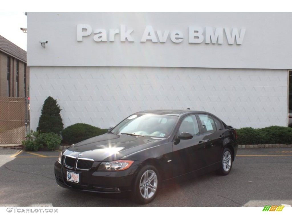 2008 3 Series 328xi Sedan - Jet Black / Black photo #1