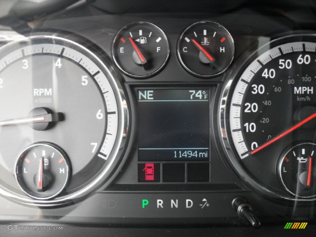 2011 Ram 1500 SLT Quad Cab - Brilliant Black Crystal Pearl / Dark Slate Gray/Medium Graystone photo #12