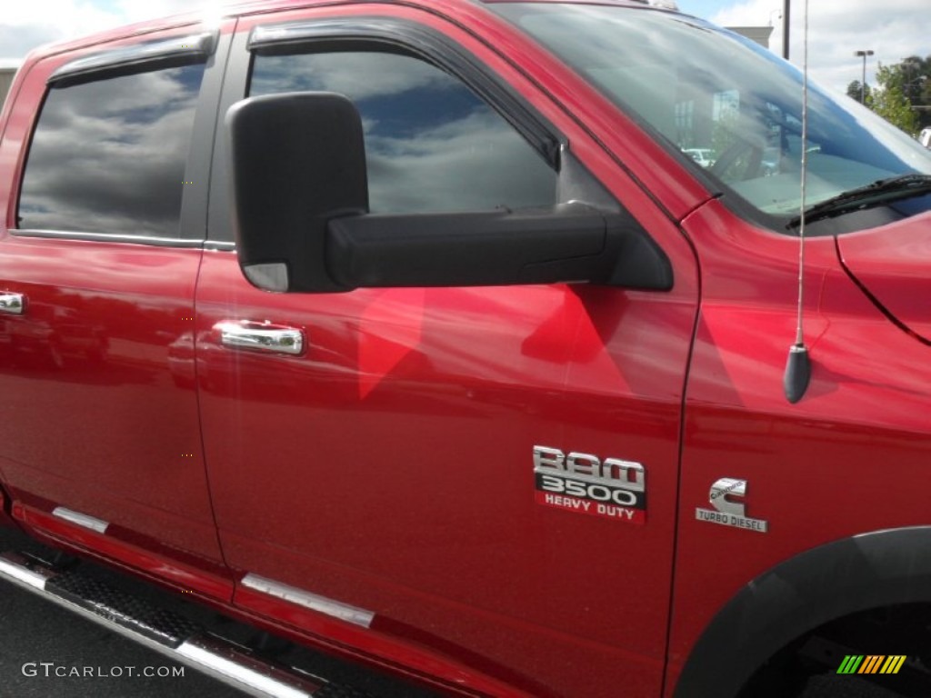 2010 Ram 3500 Big Horn Edition Crew Cab 4x4 Dually - Inferno Red Crystal Pearl / Dark Slate/Medium Graystone photo #22