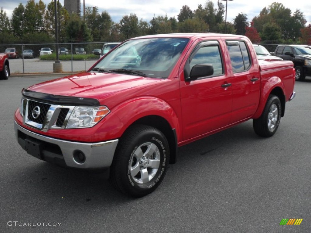 2010 Frontier SE Crew Cab 4x4 - Red Alert / Steel photo #1