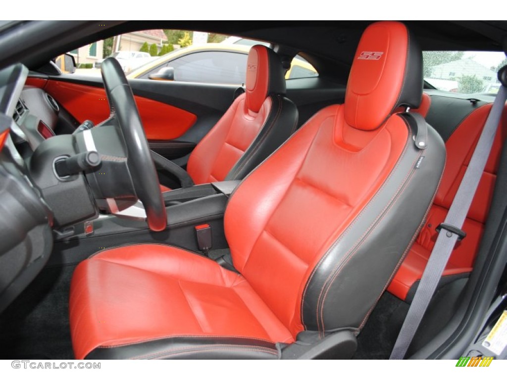 Black/Inferno Orange Interior 2010 Chevrolet Camaro SS/RS Coupe Photo #55217407