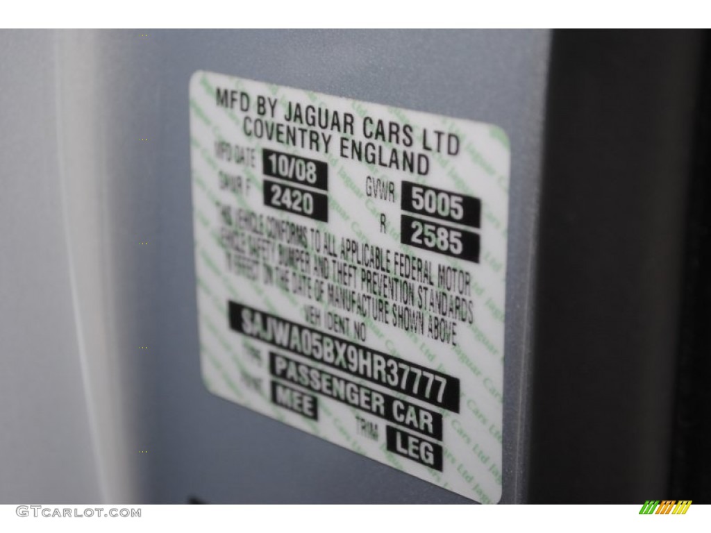 2009 XF Color Code MEE for Liquid Silver Metallic Photo #55219064