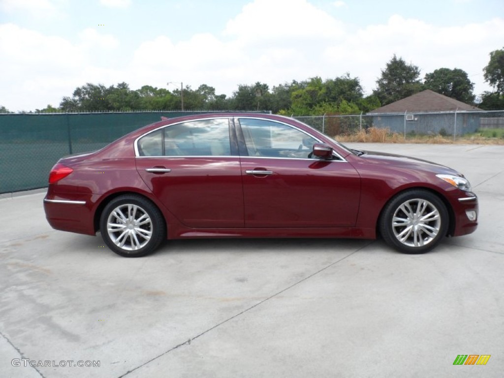 Cabernet Red Pearl 2012 Hyundai Genesis 3.8 Sedan Exterior Photo #55220455