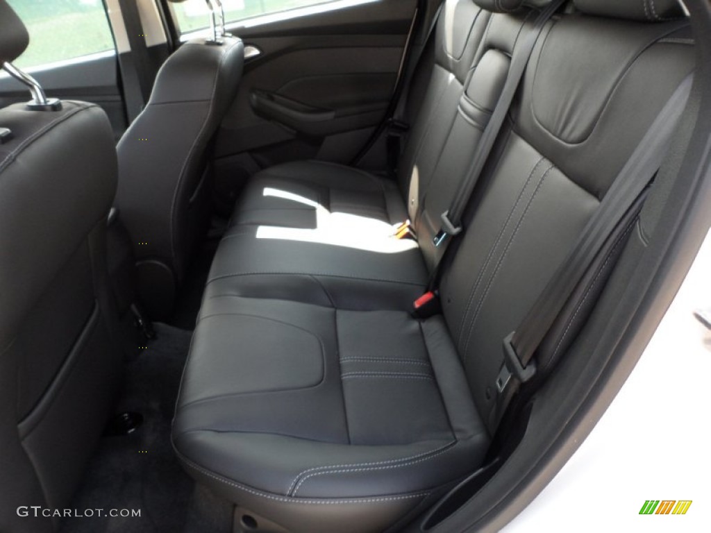 Charcoal Black Leather Interior 2012 Ford Focus Titanium 5-Door Photo #55221298