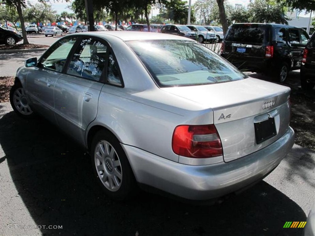 1998 A4 1.8T quattro Sedan - Aluminum Silver Metallic / Opal Grey photo #3