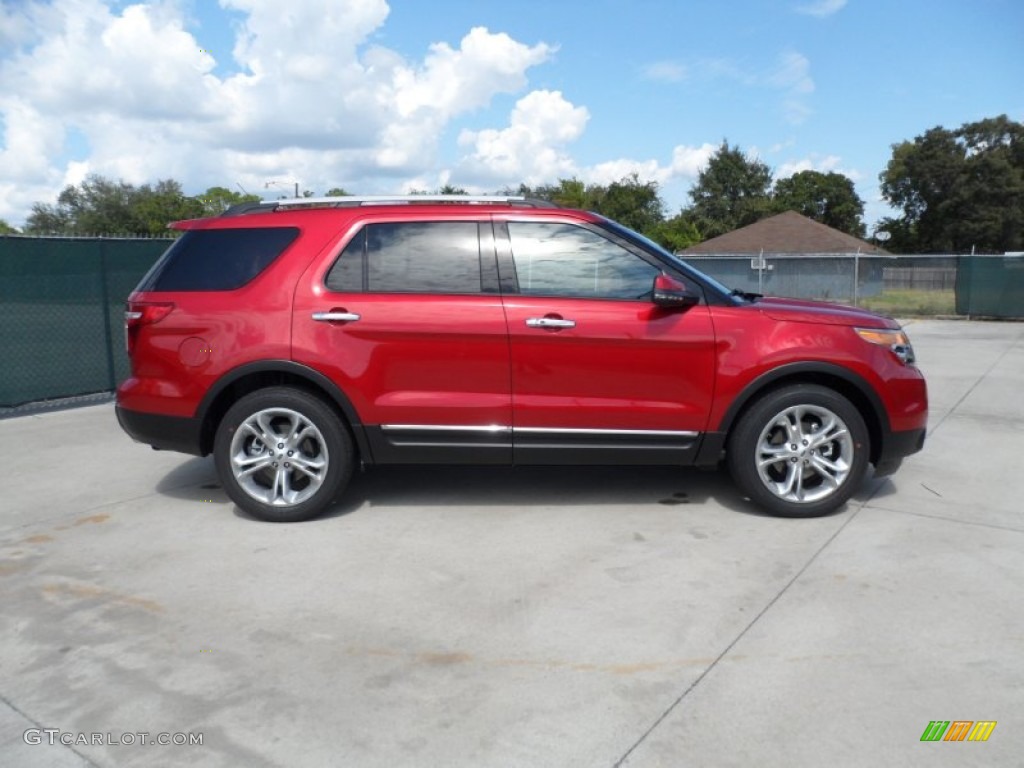 2012 Explorer Limited - Red Candy Metallic / Charcoal Black photo #2
