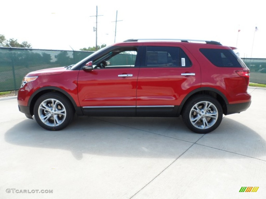 2012 Explorer Limited - Red Candy Metallic / Charcoal Black photo #6