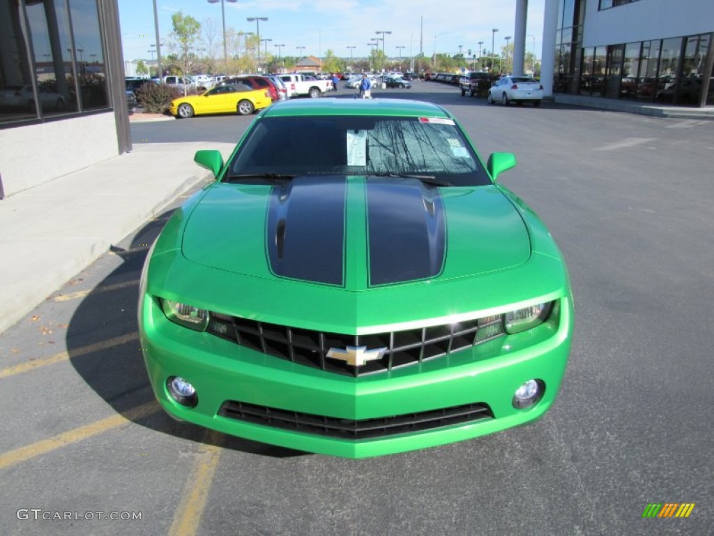 2010 Camaro LT Coupe Synergy Special Edition - Synergy Green Metallic / Black/Green photo #22