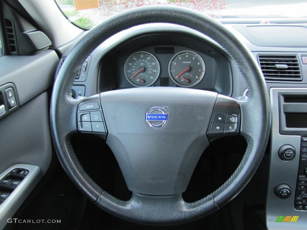 2005 Volvo S40 T5 Off Black Steering Wheel Photo #55223113