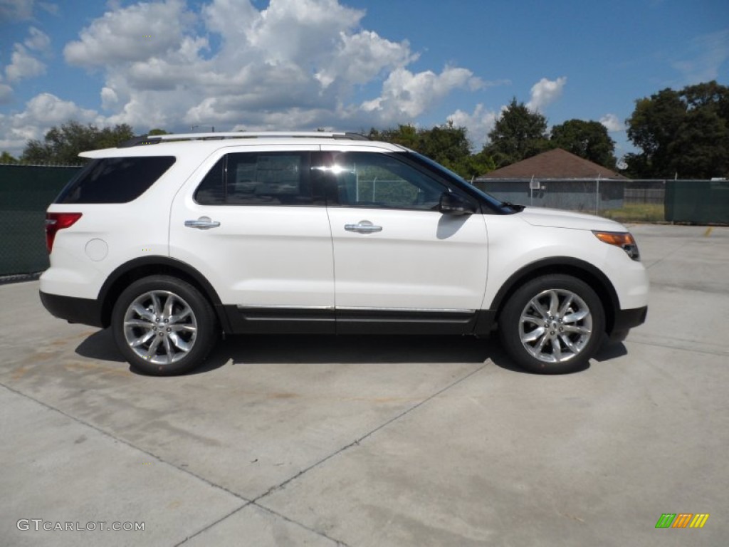 2012 Explorer XLT - White Platinum Tri-Coat / Charcoal Black photo #2