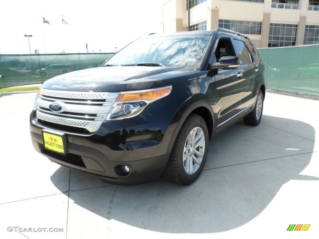 2012 Explorer XLT EcoBoost - Black / Charcoal Black photo #7