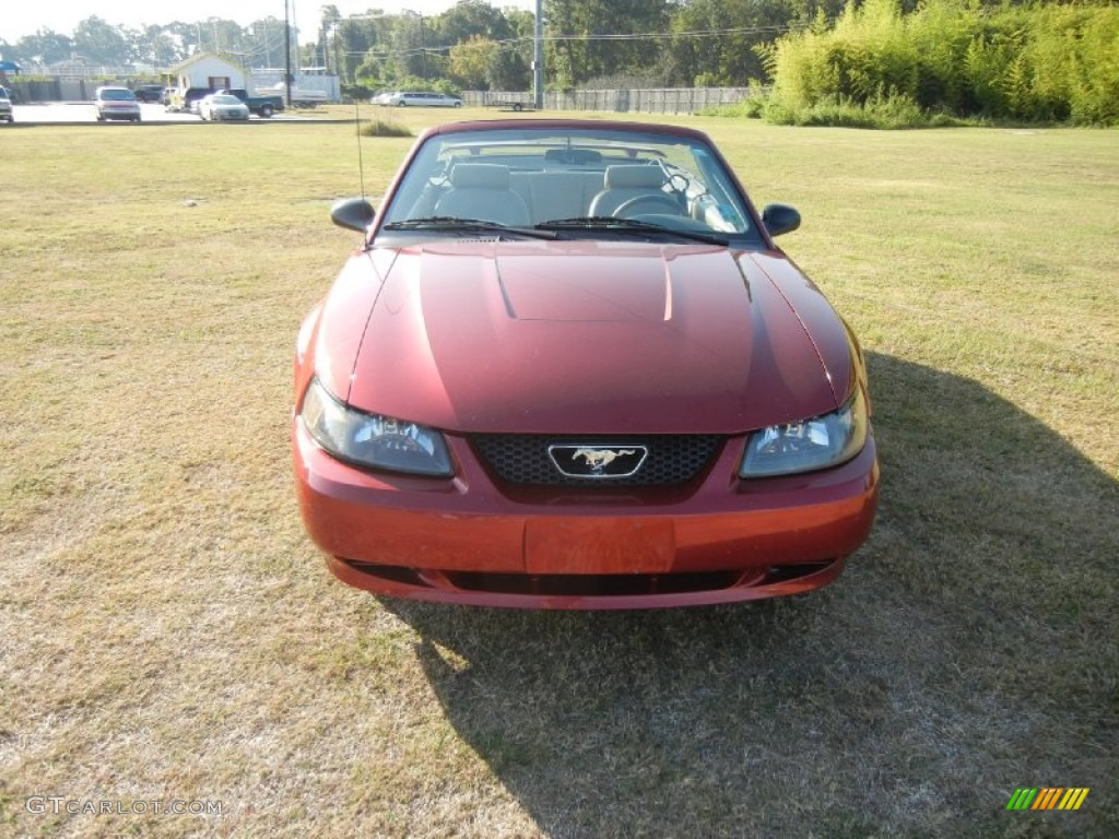 2003 Mustang V6 Convertible - Redfire Metallic / Medium Parchment photo #3