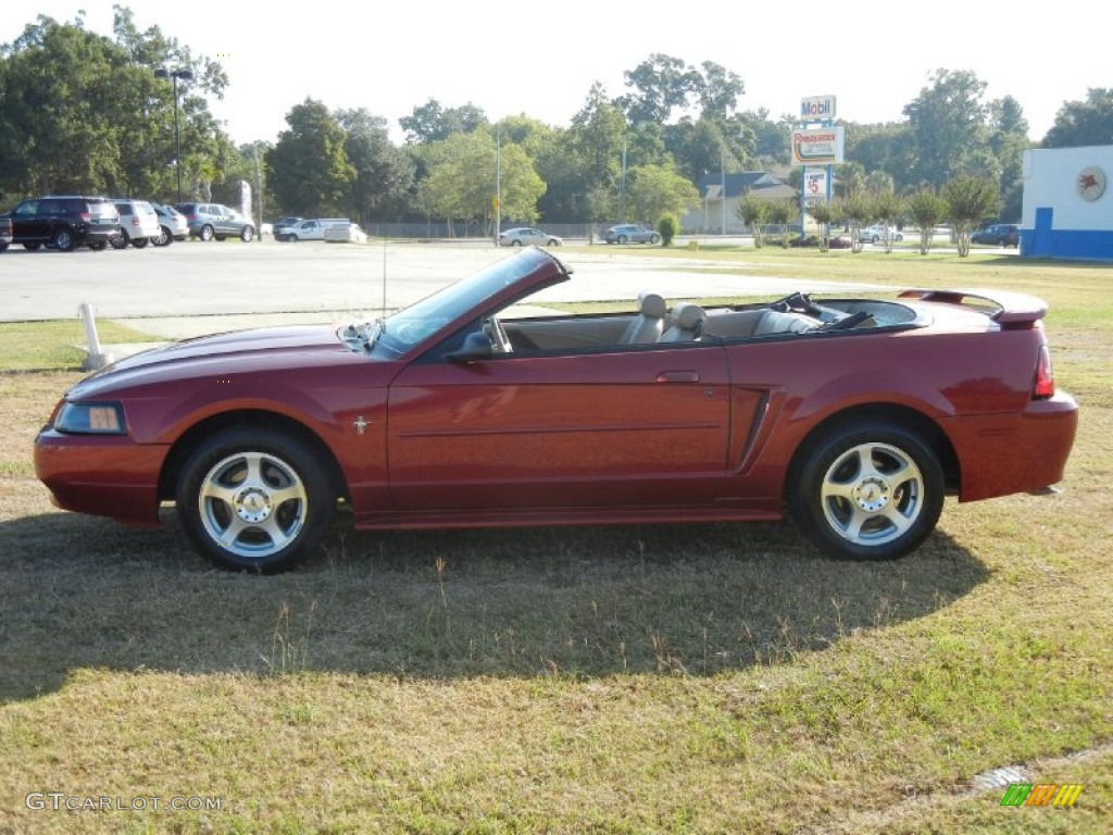 2003 Mustang V6 Convertible - Redfire Metallic / Medium Parchment photo #6