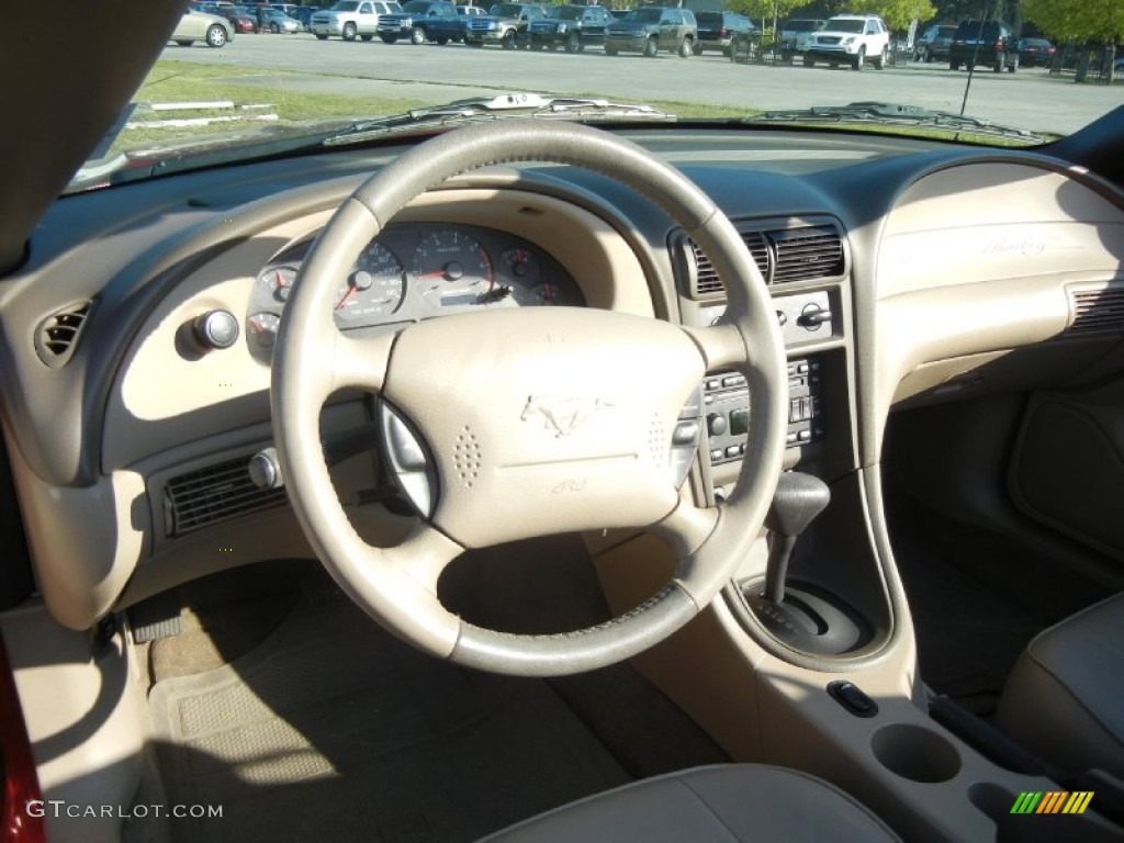 2003 Mustang V6 Convertible - Redfire Metallic / Medium Parchment photo #11