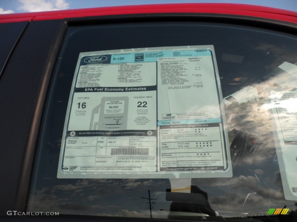 2011 Ford F150 FX2 SuperCab Window Sticker Photo #55226608