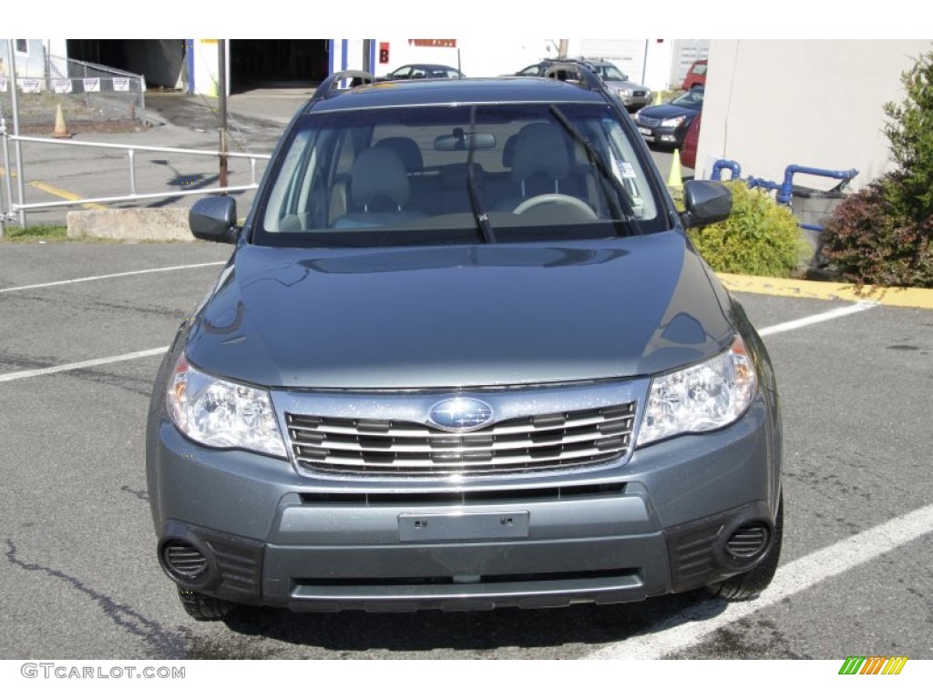 2009 Forester 2.5 X Premium - Sage Green Metallic / Platinum photo #2