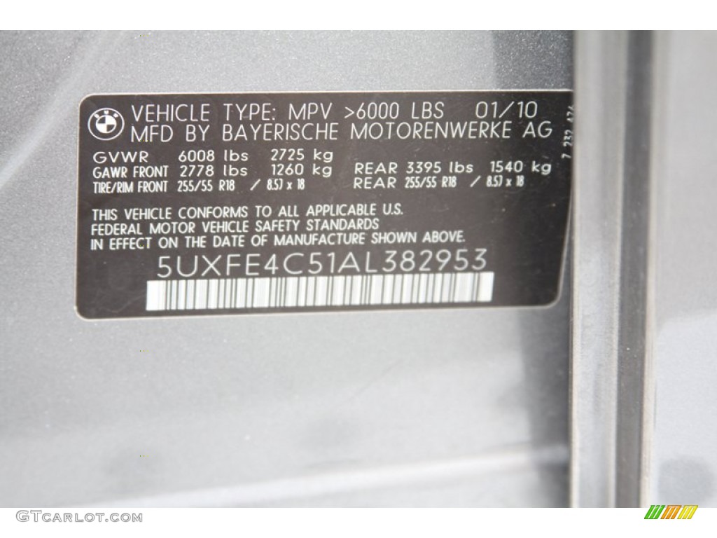 2010 X5 xDrive30i - Space Grey Metallic / Black photo #14