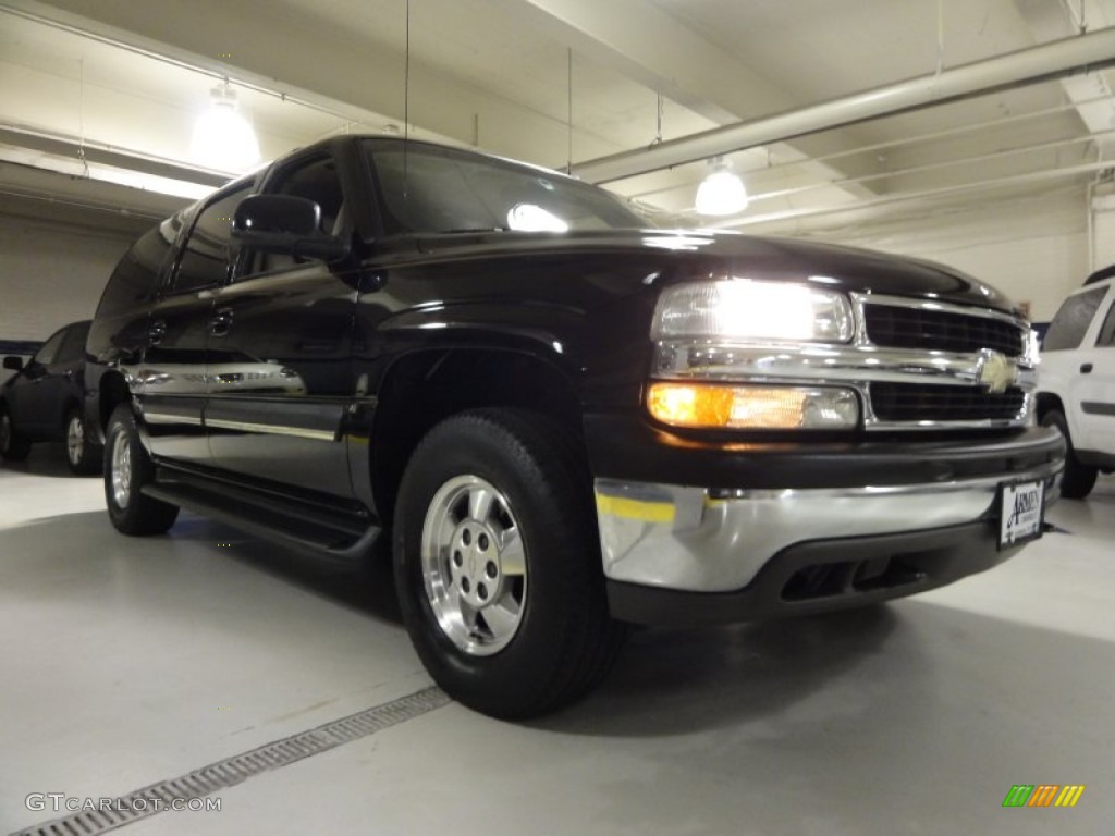 2003 Suburban 1500 LT 4x4 - Black / Tan/Neutral photo #5