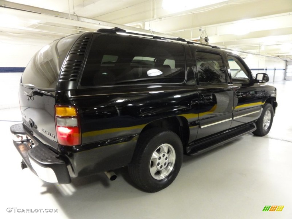 2003 Suburban 1500 LT 4x4 - Black / Tan/Neutral photo #7