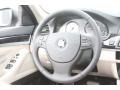 Oyster/Black 2012 BMW 5 Series 528i Sedan Steering Wheel