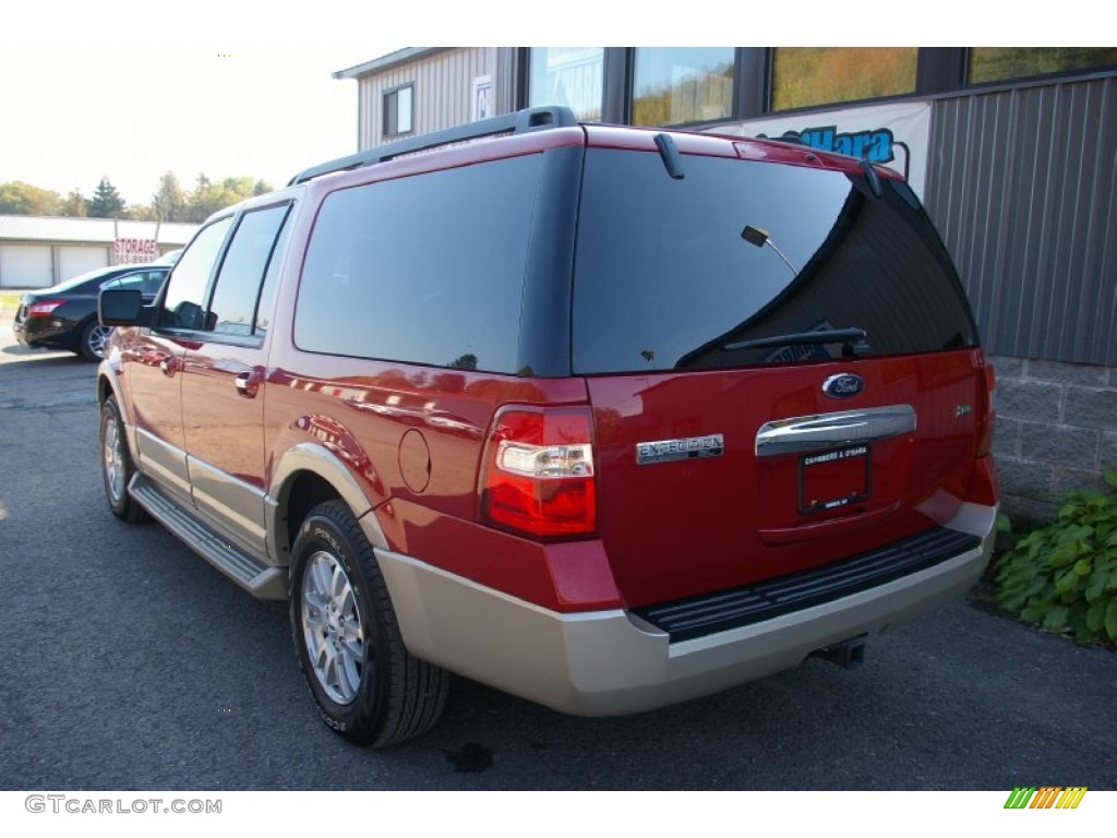2009 Expedition EL Eddie Bauer 4x4 - Royal Red Metallic / Charcoal Black Leather/Camel photo #15