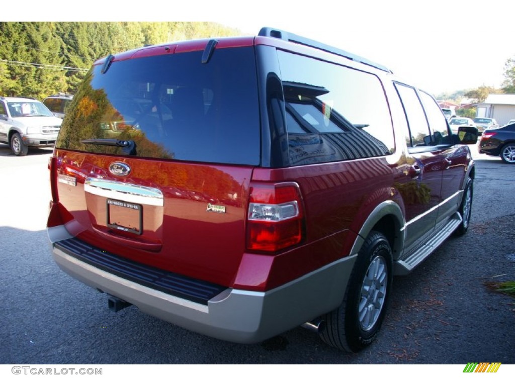 2009 Expedition EL Eddie Bauer 4x4 - Royal Red Metallic / Charcoal Black Leather/Camel photo #23