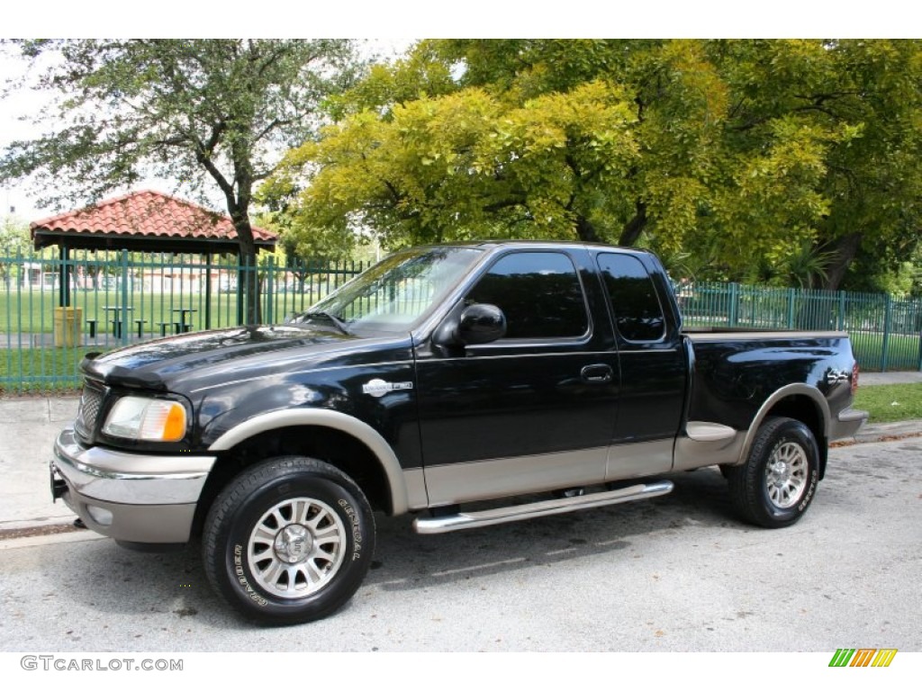 2003 F150 King Ranch SuperCab 4x4 - Black / Castano Brown Leather photo #2