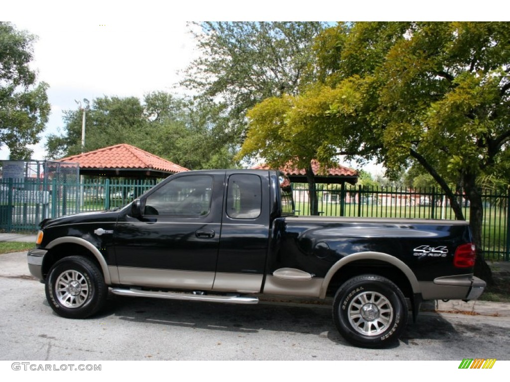 2003 F150 King Ranch SuperCab 4x4 - Black / Castano Brown Leather photo #4