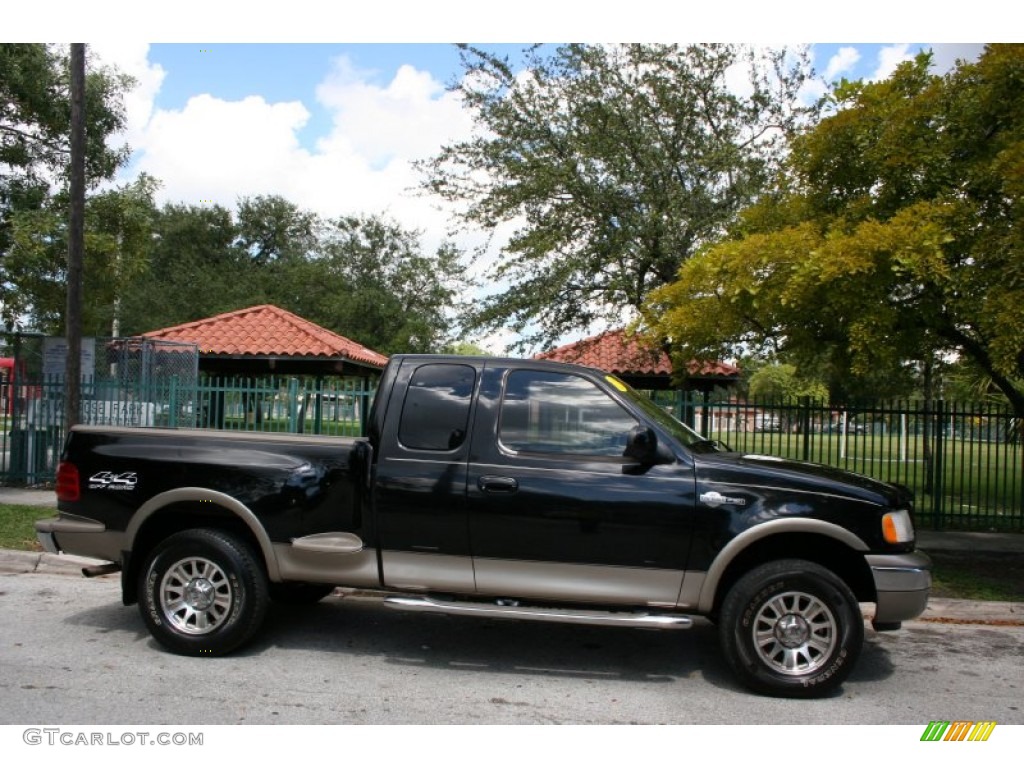 2003 F150 King Ranch SuperCab 4x4 - Black / Castano Brown Leather photo #10