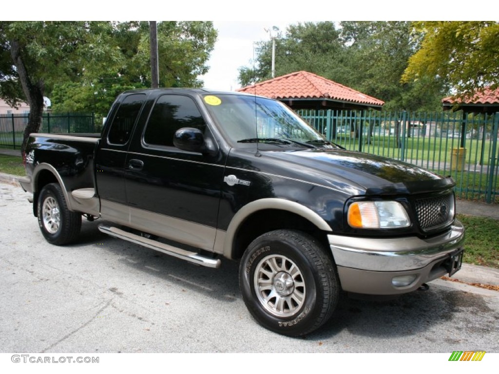 2003 F150 King Ranch SuperCab 4x4 - Black / Castano Brown Leather photo #12