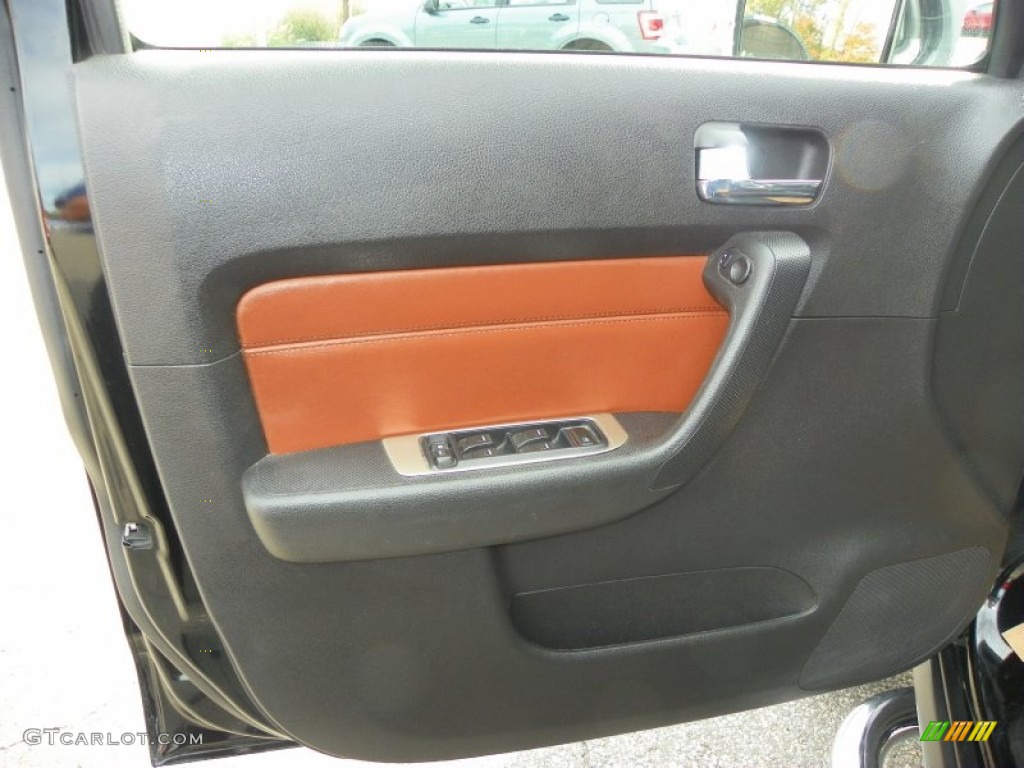 2007 Hummer H3 X Ebony Black/Morocco Door Panel Photo #55232929
