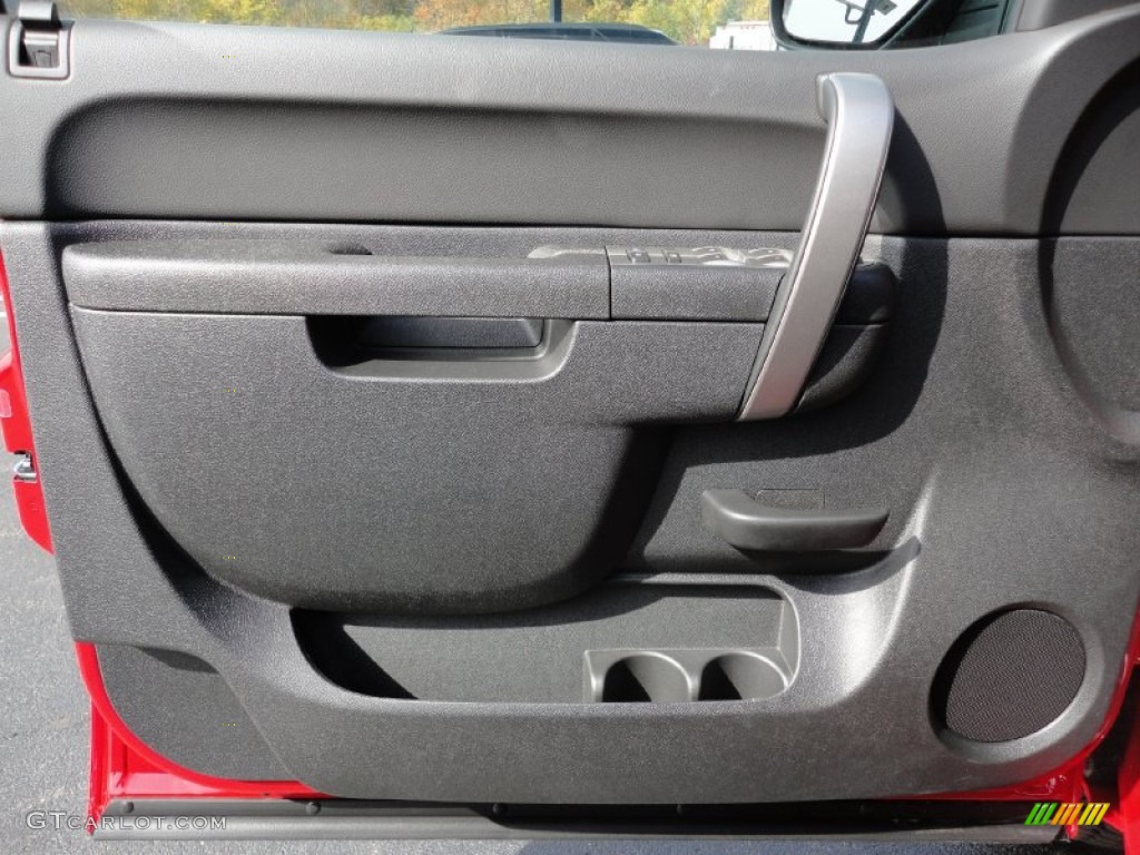 2012 GMC Sierra 1500 SLE Extended Cab 4x4 Ebony Door Panel Photo #55233814