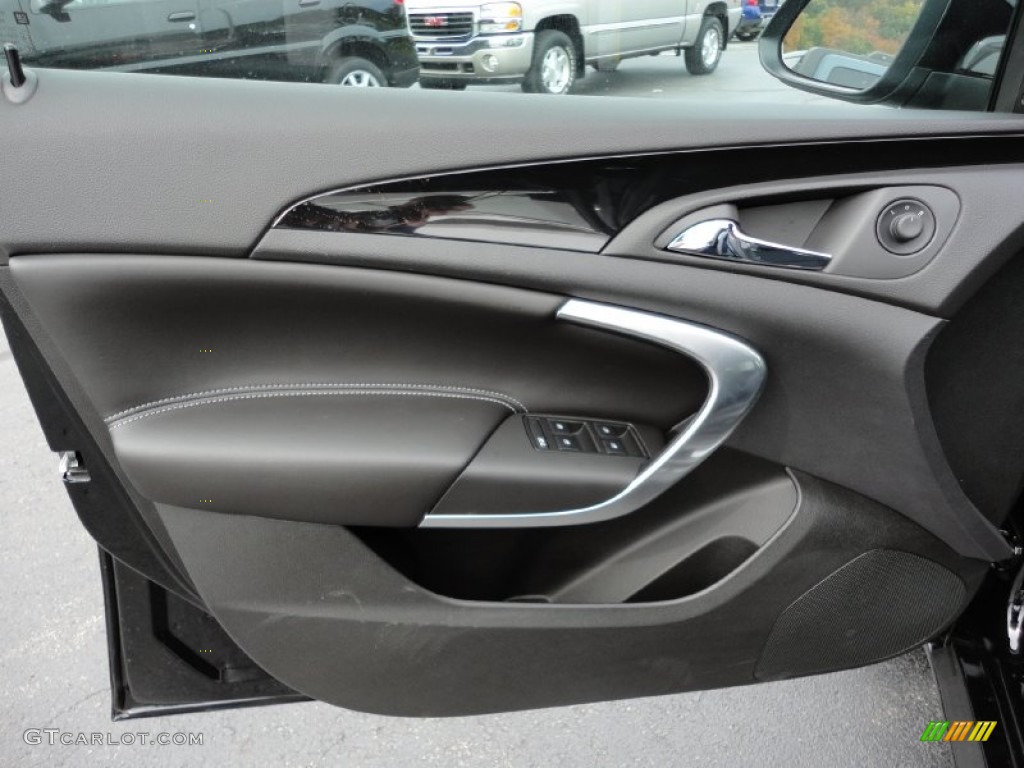 2012 Buick Regal Turbo Ebony Door Panel Photo #55234354