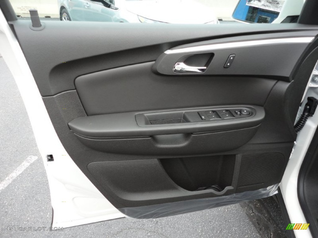 2012 Chevrolet Traverse LT AWD Ebony Door Panel Photo #55234531