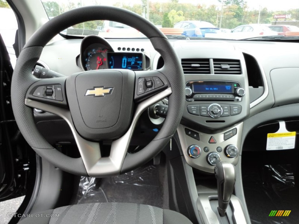 2012 Chevrolet Sonic LT Sedan Jet Black/Dark Titanium Dashboard Photo #55235248