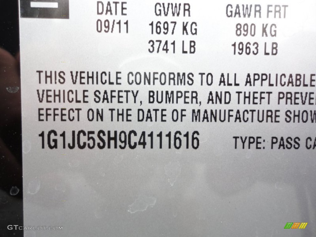 2012 Sonic LT Sedan - Black / Jet Black/Dark Titanium photo #20