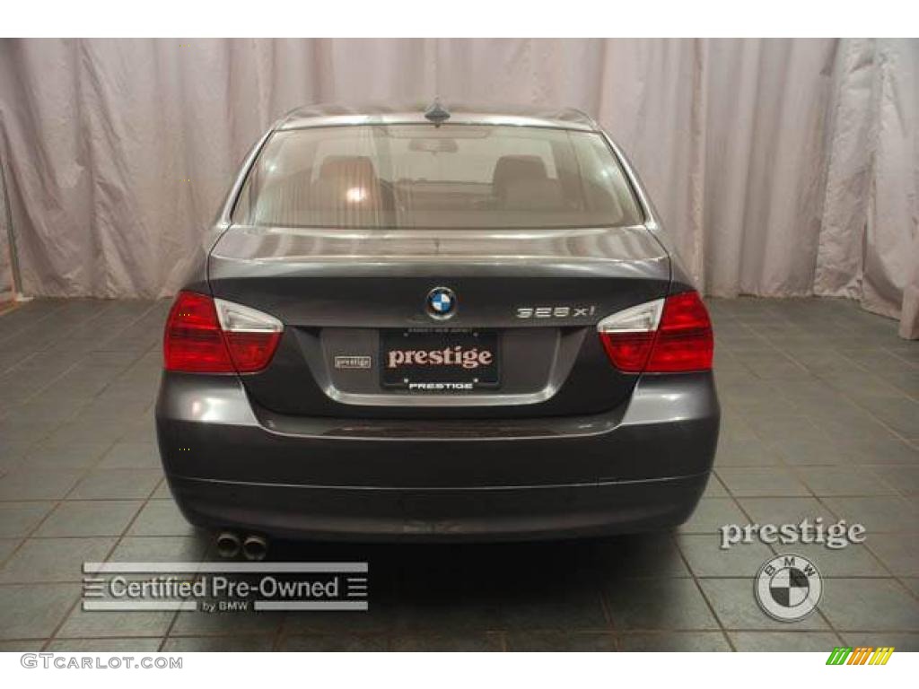 2007 3 Series 328xi Sedan - Sparkling Graphite Metallic / Black photo #2